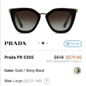 Prada PR 53SS catwalk sunglasses